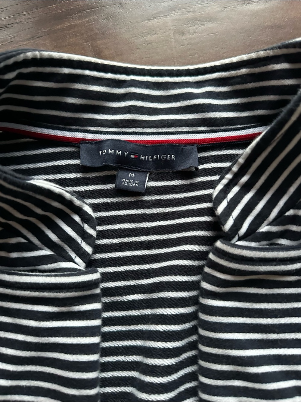 Tommy Hilfiger Striped Black and White Military-Style Women's Jacket - Picture 3 of 3